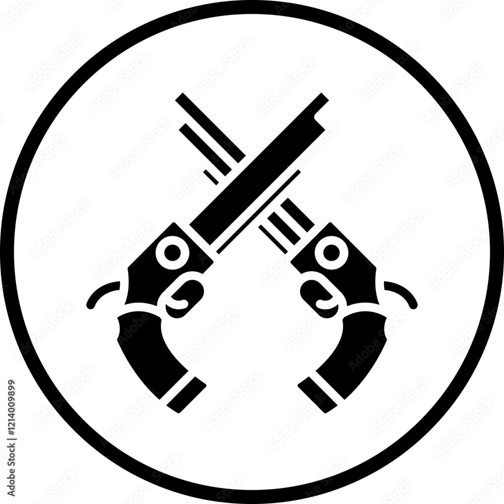 Revolver icon style Revolver icon style