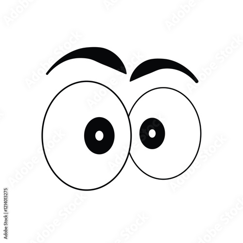 Comic eyes. cartoon surprised eyes. cartoon funny eyes. comic emotions or doodle emoticons. looking expression on white background. eyeballs vector