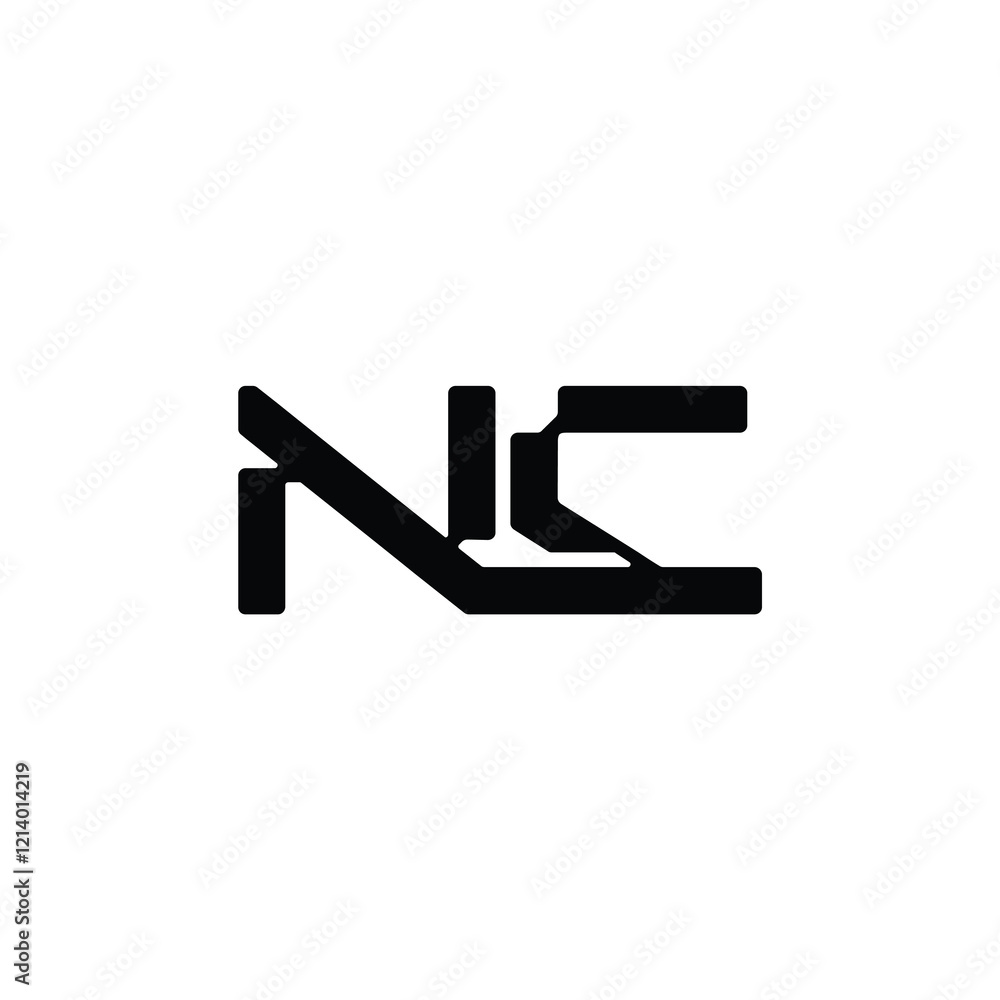 NC monogram logo design letter text name symbol monochrome logotype alphabet character simple logo NC monogram logo design letter text name symbol monochrome logotype alphabet character simple logo