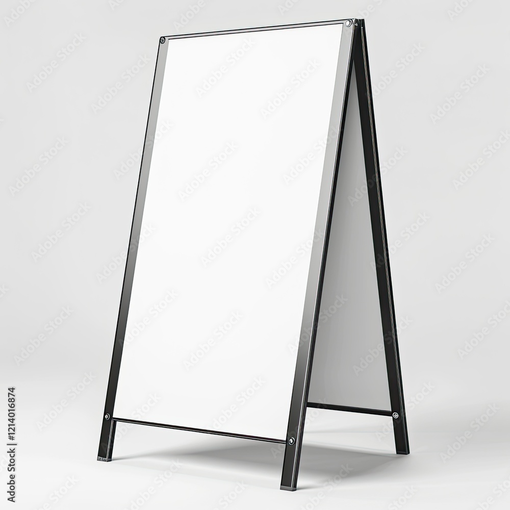 A blank sandwich board sign suitable for advertising or announcements. isolated on white background A blank sandwich board sign suitable for advertising or announcements. isolated on white background