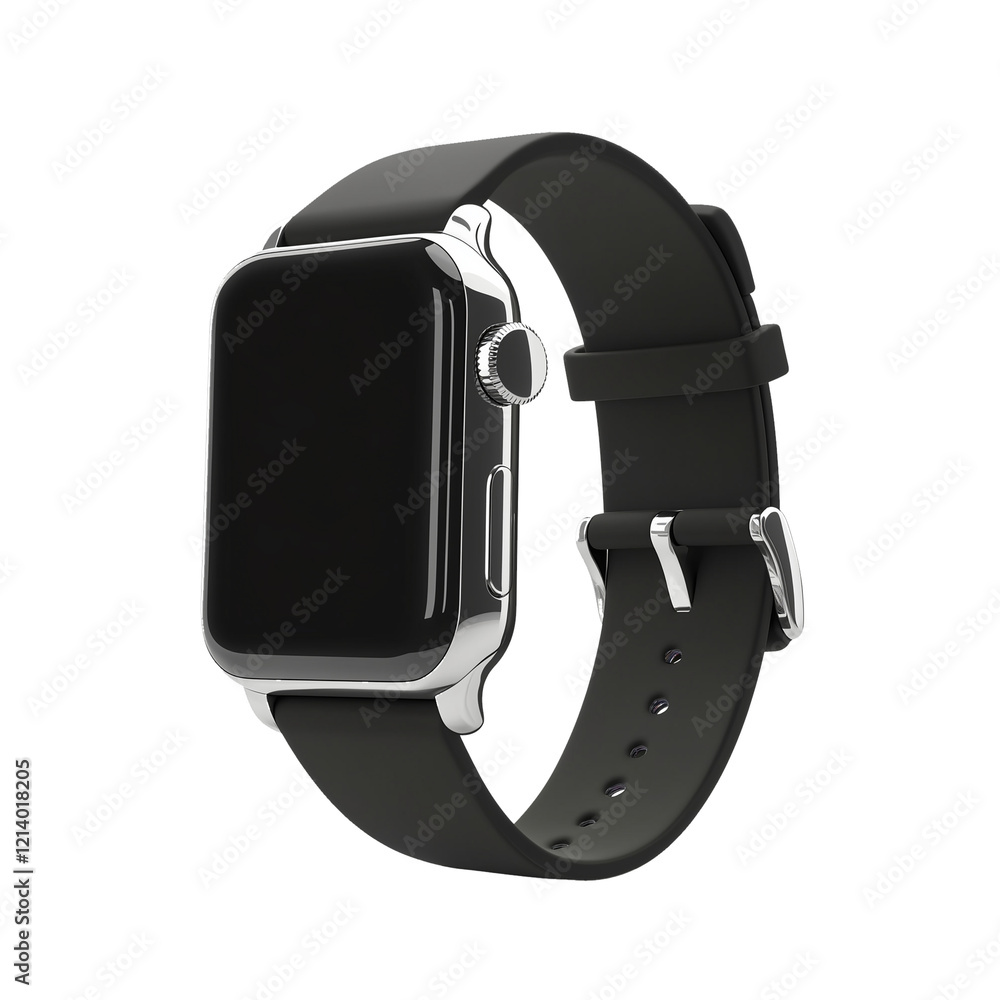 Minimalist Black Smartwatch Design Mockup Minimalist Black Smartwatch Design Mockup