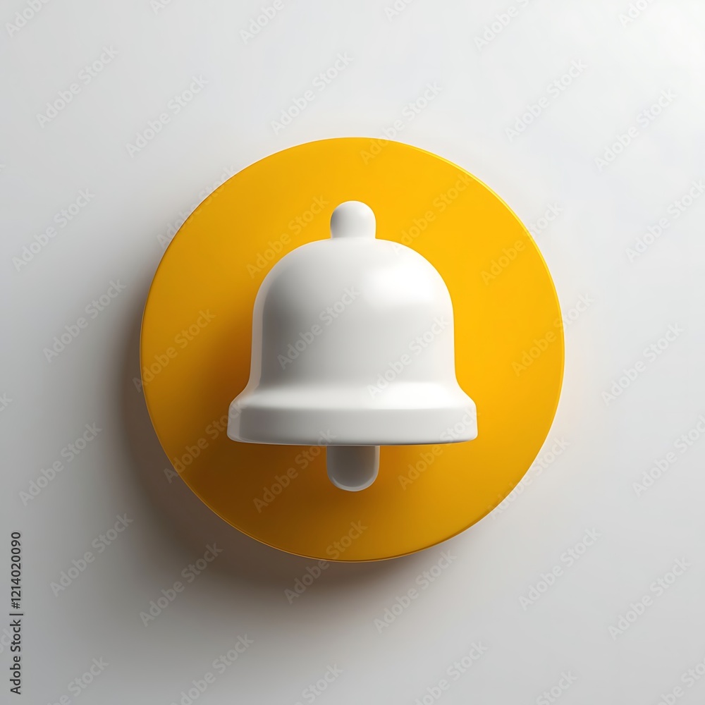 3D Notification bell icon 3D Notification bell icon