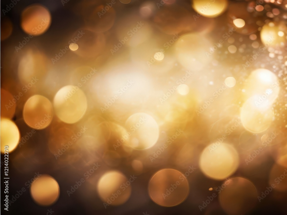 Fototapeta premium the AI Image Generator, Golden Bokeh Lights Abstract Background with Artistic