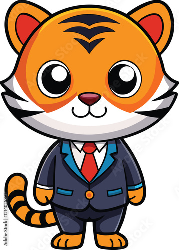 tiger in a business suit character