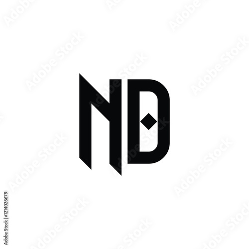 Free Download ND monogram logo design letter text name symbol monochrome logotype alphabet character simple logo - GFXLoad
