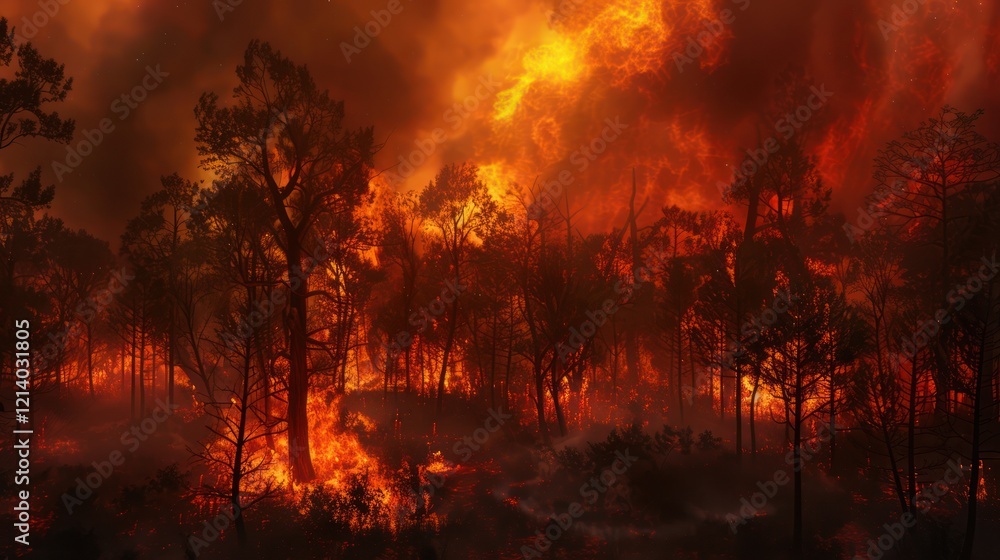 Forest Fire in the Night Forest Fire in the Night