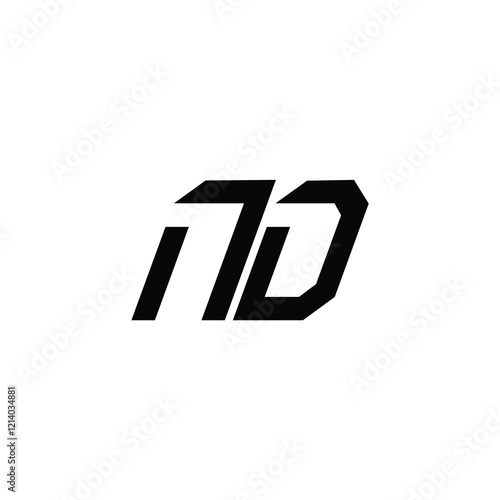 ND monogram logo design letter text name symbol monochrome logotype alphabet character simple logo photo