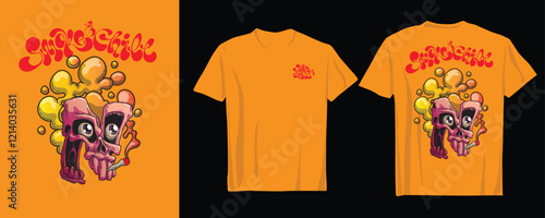 marijuana-themed graphic with a cool and edgy vibe. Designed to stand out on t-shirts or other apparel