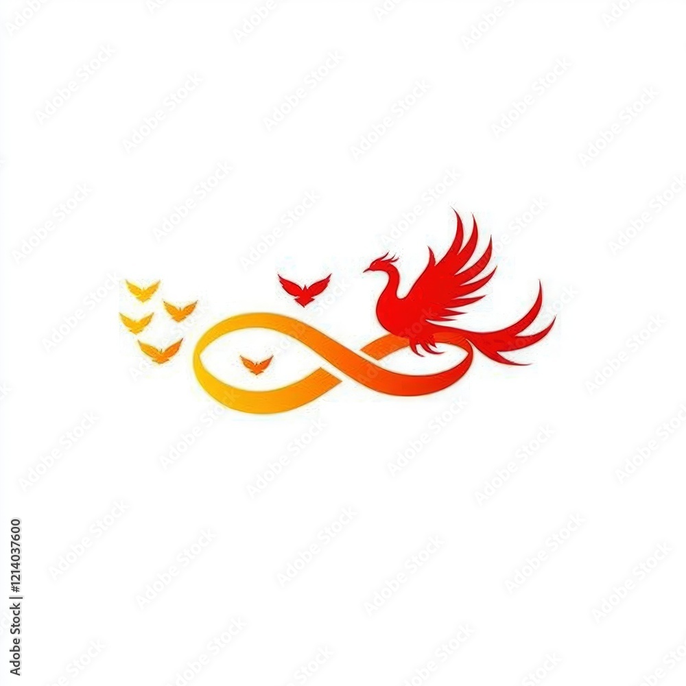 Phoenix Bird and Infinity Symbol Rebirth, Renewal, and Endless Cycle Phoenix Bird and Infinity Symbol Rebirth, Renewal, and Endless Cycle