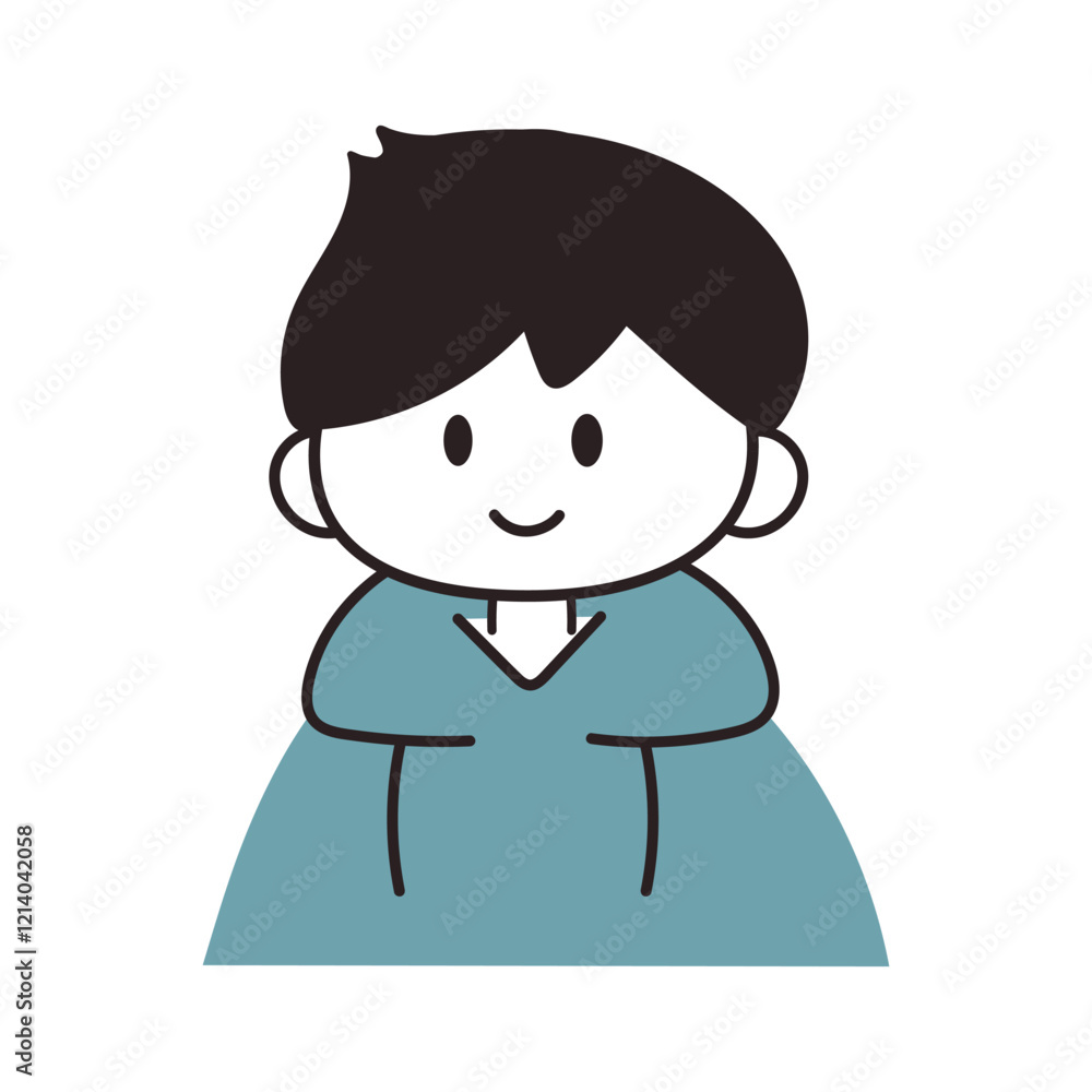 パーカーを着た男性のイラスト パーカーを着た男性のイラスト