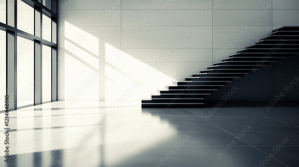 Obraz premium Modern Art Space with Light Reflection and Surfaces