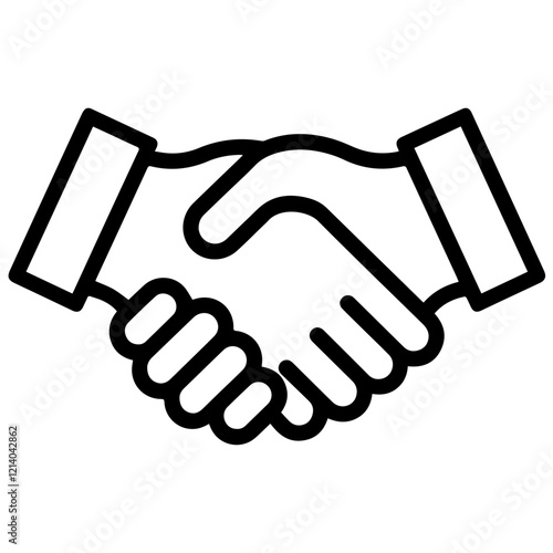 Deal Icon. Handshake Line and Silhouette Icon Set. Business Partnership, Hand Shake Symbol. Professional Agreement. Editable Stroke. Isolated Vector Illustration, Handshake icon set business handshake