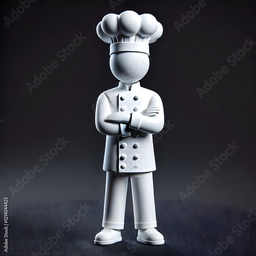 3d render of a chef