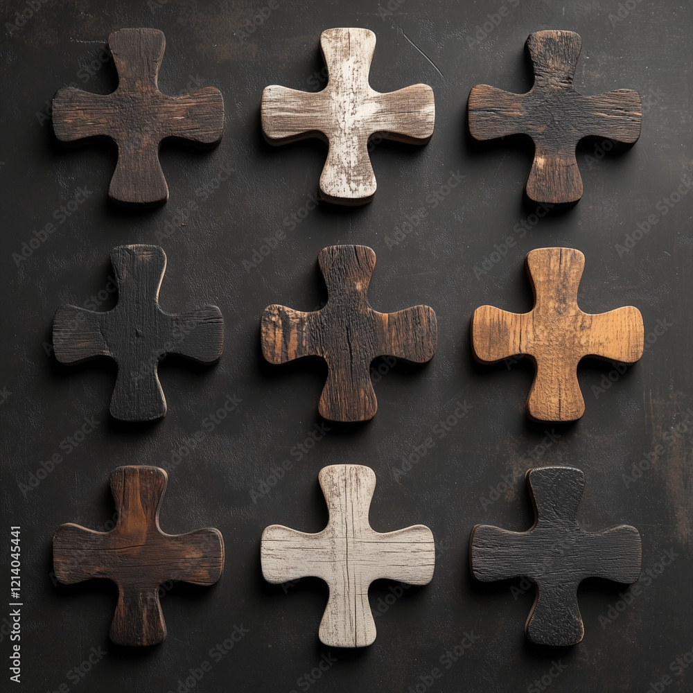 Fototapeta premium christmas cookies on a wooden background