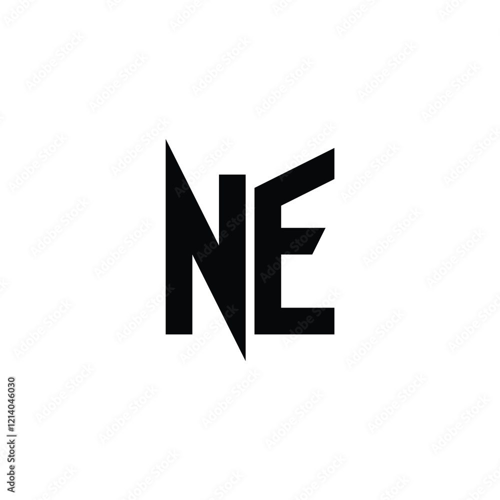 NE monogram logo design letter text name symbol monochrome logotype alphabet character simple logo NE monogram logo design letter text name symbol monochrome logotype alphabet character simple logo