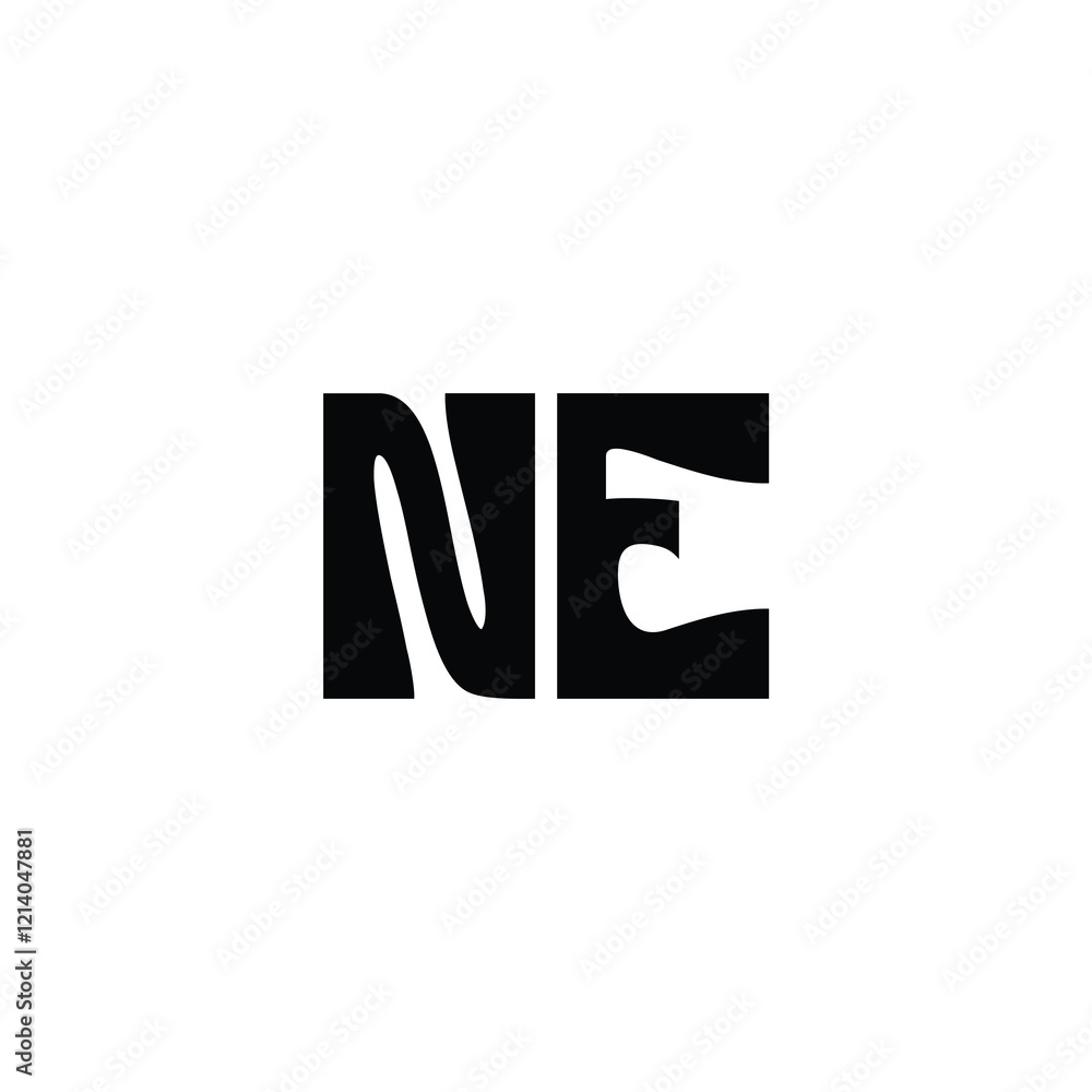 NE monogram logo design letter text name symbol monochrome logotype alphabet character simple logo NE monogram logo design letter text name symbol monochrome logotype alphabet character simple logo