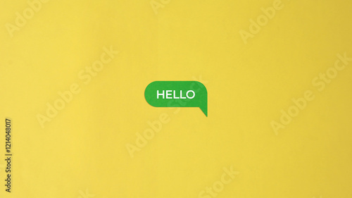 Paper speech bubble with the word 