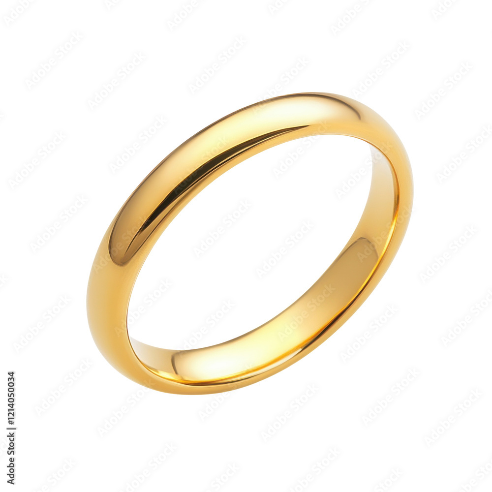 Elegant Gold Ring on White on transparent background. Elegant Gold Ring on White on transparent background.