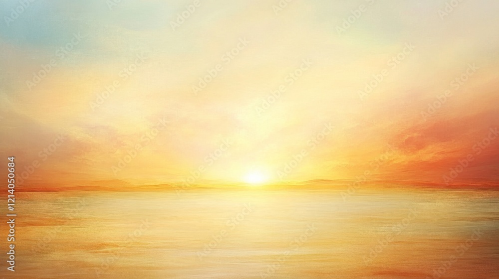 Fototapeta premium Soft Light Over Desert Dunes During Golden Hour