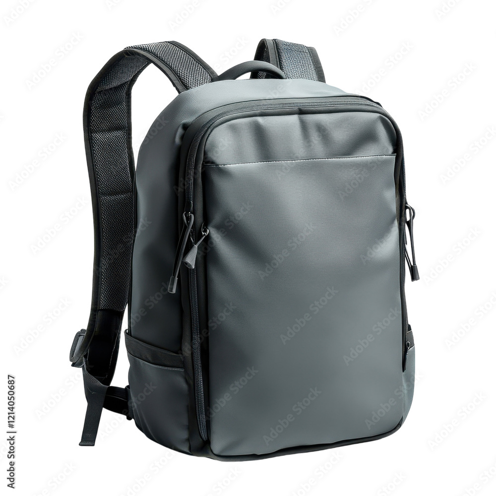 Gray Backpack White Background on transparent background. Gray Backpack White Background on transparent background.