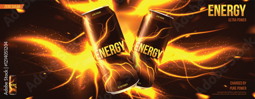 Energy drink ads banner