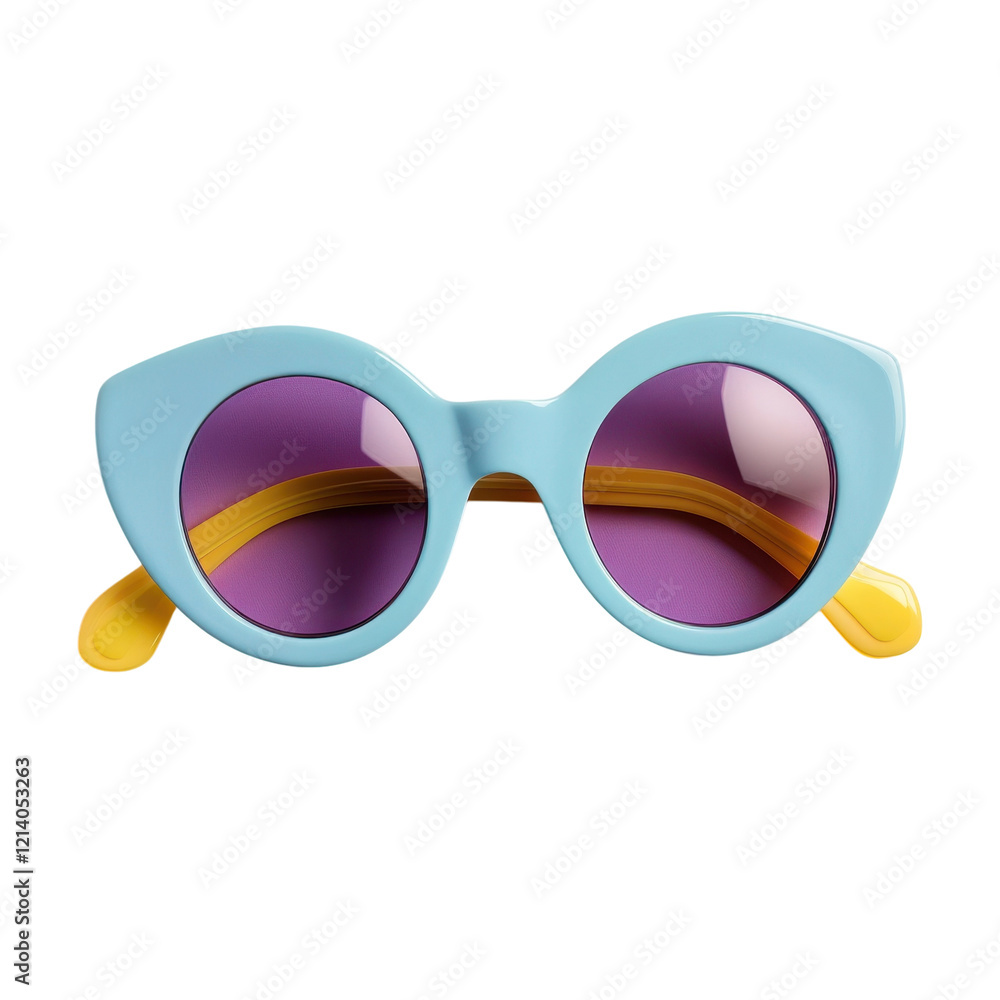 Fototapeta premium Stylish Kids Sunglasses Mockup on transparent background.