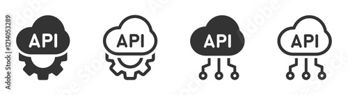 Cloud API icon. Application Programming Interface vector illustration concepts