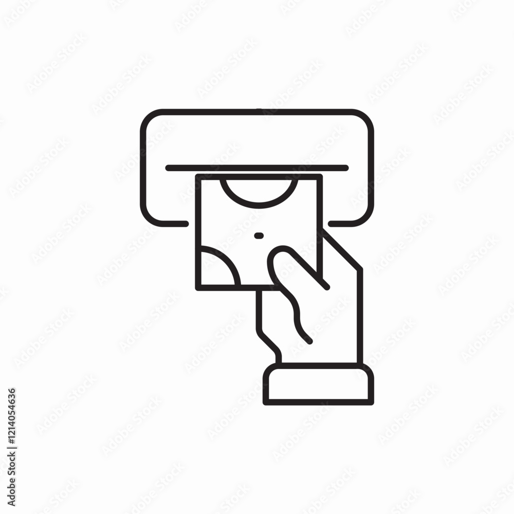credit card atm icon vector sign credit card atm icon vector sign