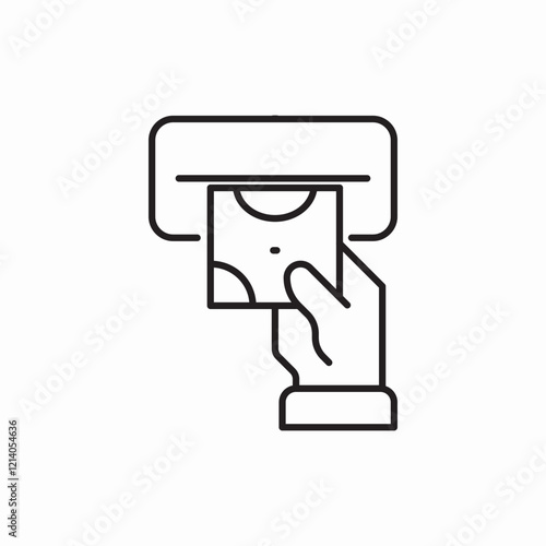credit card atm icon vector sign