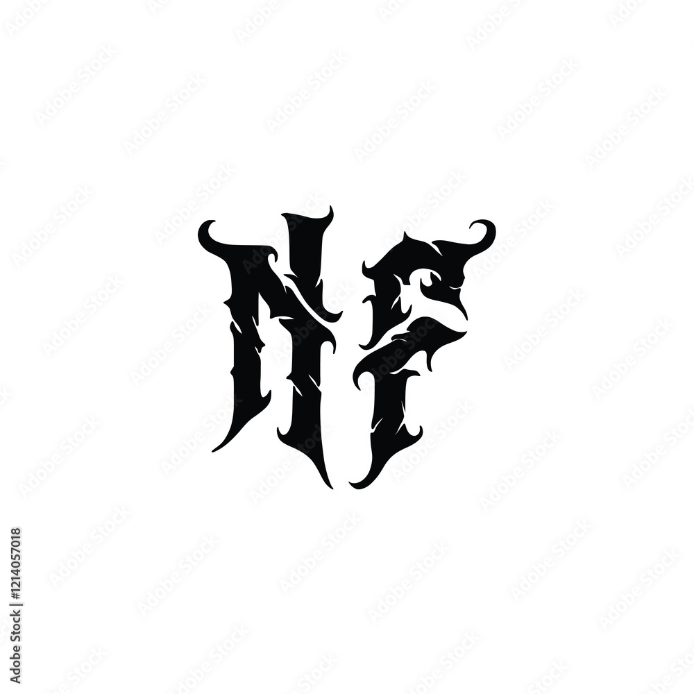 NF monogram logo design letter text name symbol monochrome logotype alphabet character simple logo NF monogram logo design letter text name symbol monochrome logotype alphabet character simple logo