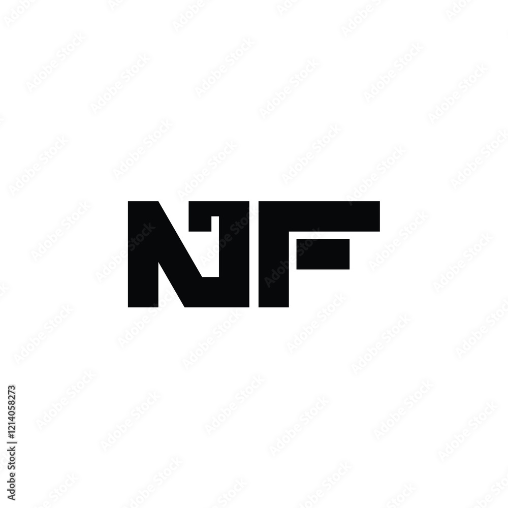 NF monogram logo design letter text name symbol monochrome logotype alphabet character simple logo NF monogram logo design letter text name symbol monochrome logotype alphabet character simple logo