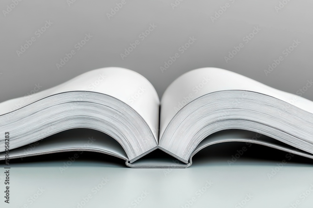 Open magazine with blank white page isolated on transparent background, 3D rendering Open magazine with blank white page isolated on transparent background, 3D rendering