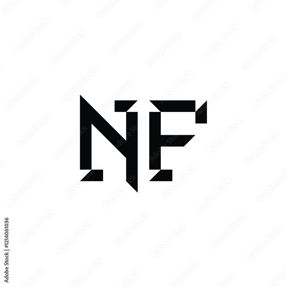 NF monogram logo design letter text name symbol monochrome logotype alphabet character simple logo NF monogram logo design letter text name symbol monochrome logotype alphabet character simple logo
