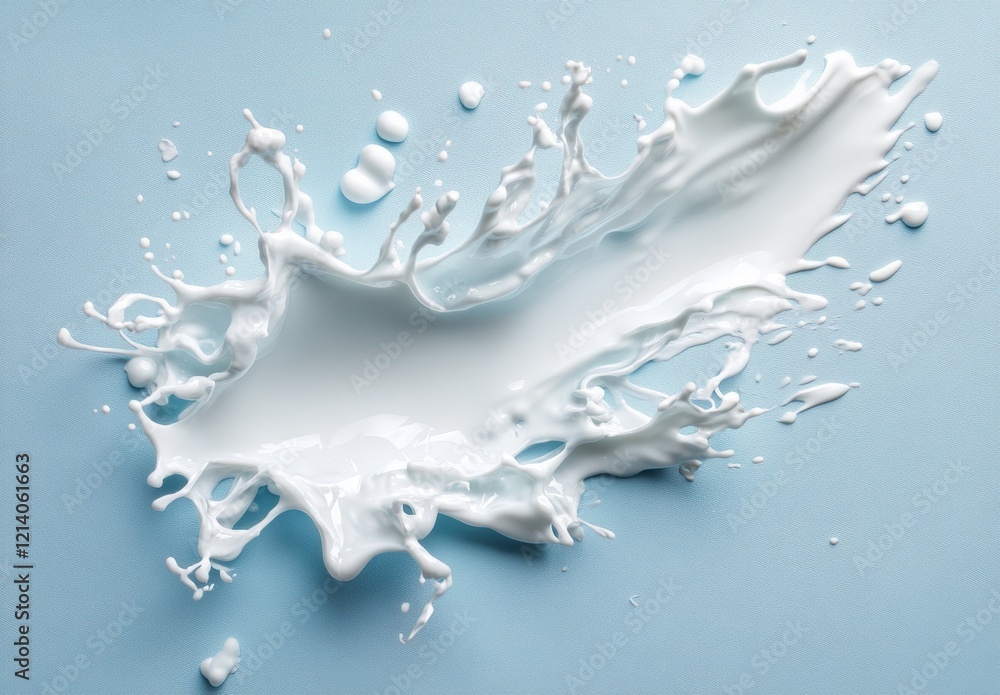 White liquid splash on blue background. White liquid splash on blue background.