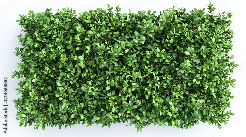 Obraz premium 3D top view of an isolated green bush tree on a white background, ideal for architectural design illustrations