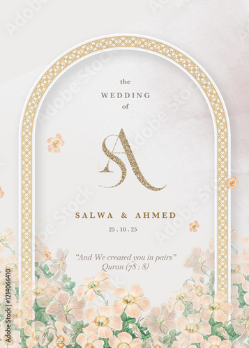 Islamic Wedding Invitation Template