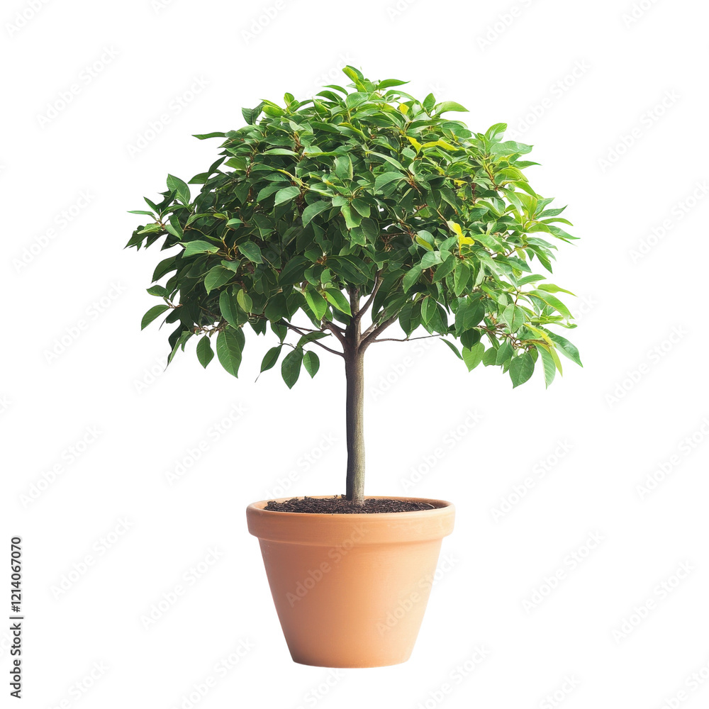 Potted Tree White Background on transparent background. Potted Tree White Background on transparent background.
