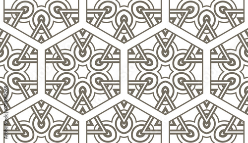 Stylish geometric background. Seamless vector illustration. Pattern for design, interior, fashion