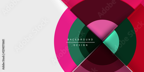 Target circle geometric abstract shapes. Vector Illustration For Wallpaper, Banner, Background, Card, Book Illustration, landing page