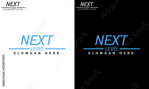 Simple  Next level  business logo vector design 
