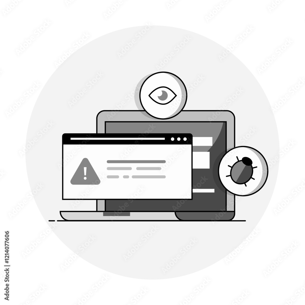 Insider Threat Icon Representing Internal Security Risks, Employee Monitoring, and Cyber Threat Prevention