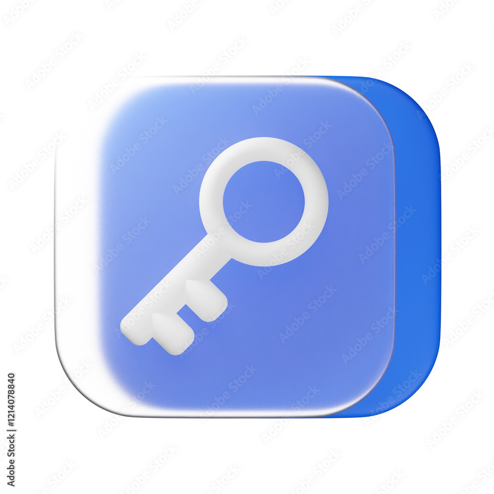 3d key password icon