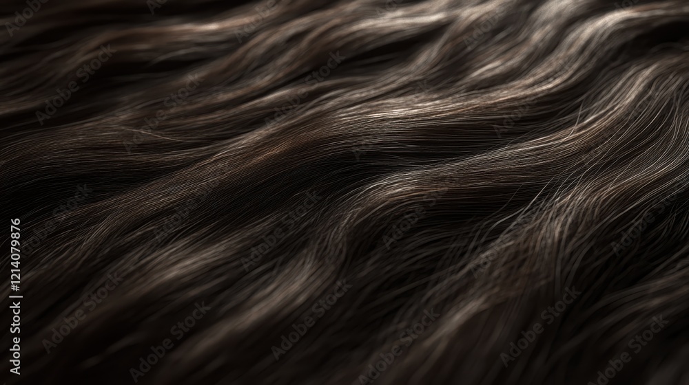 Luxurious Dark Brown Hair Texture Close-up. Luxurious Dark Brown Hair Texture Close-up.