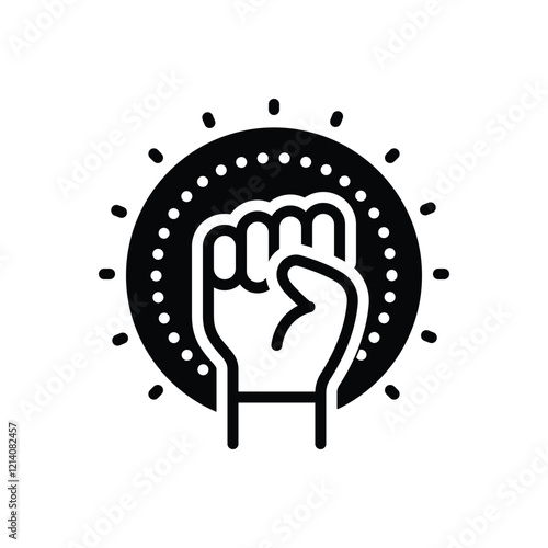 Black solid icon for revolt