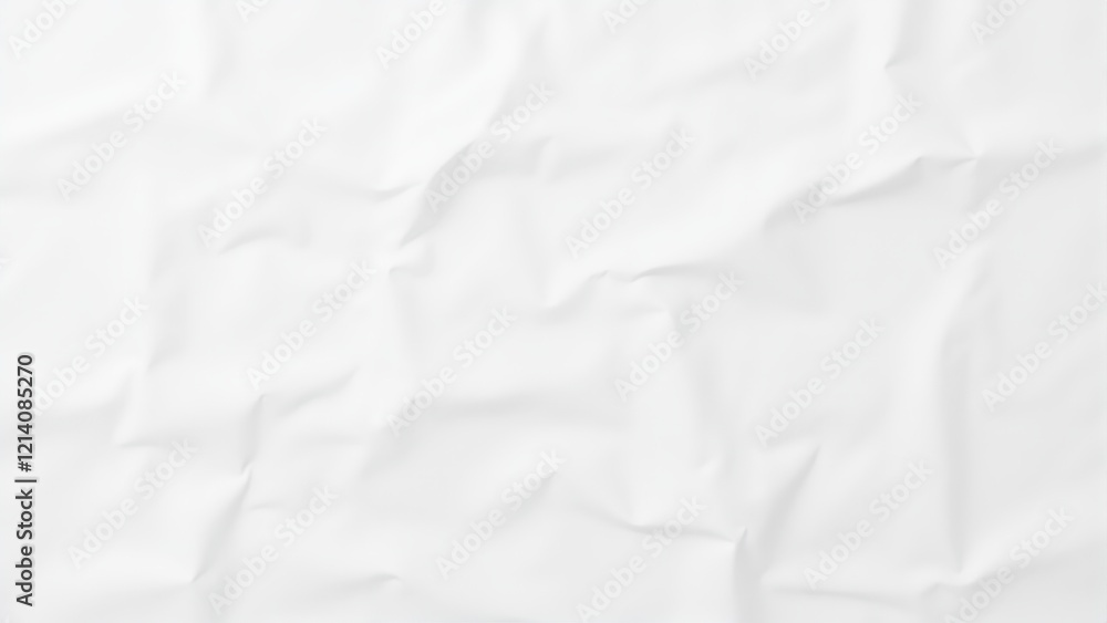 Fototapeta premium Textured white surface with intricate folds and creases creates an abstract artistic backdrop