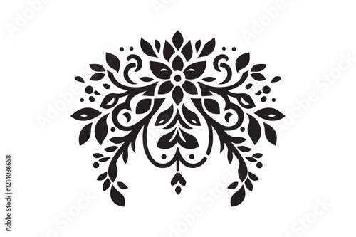 Creative Wedding Ornament Design Vector Illustration