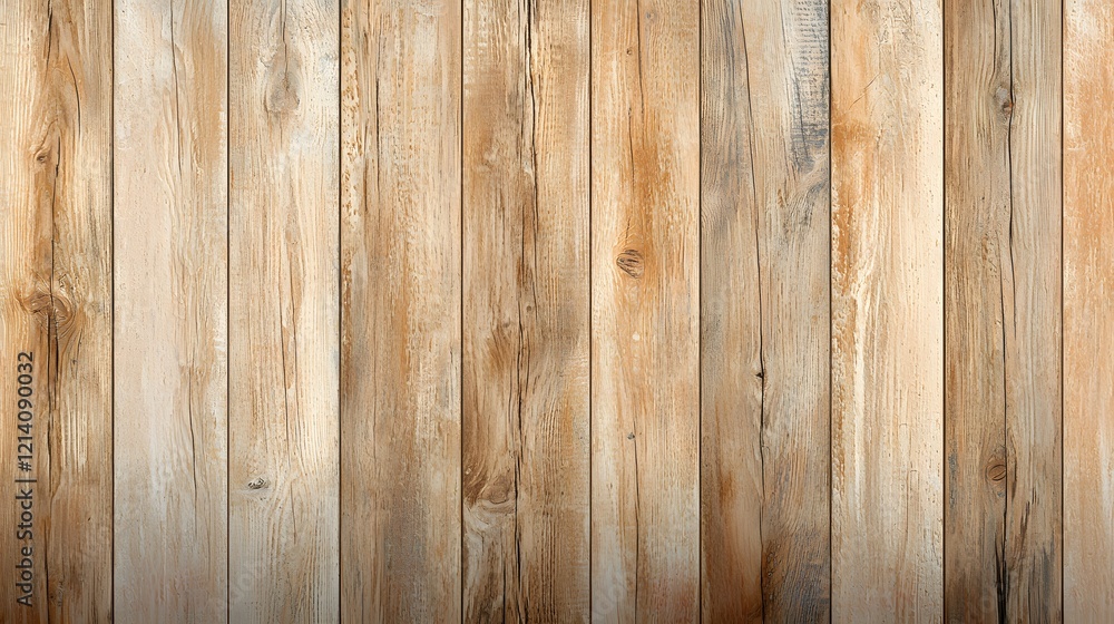 Obraz premium Rustic natural wooden background with weathered textured plank panels featuring a warm earthy tone and distinct wood grain This organic unfinished timber surface can be used for building home decor