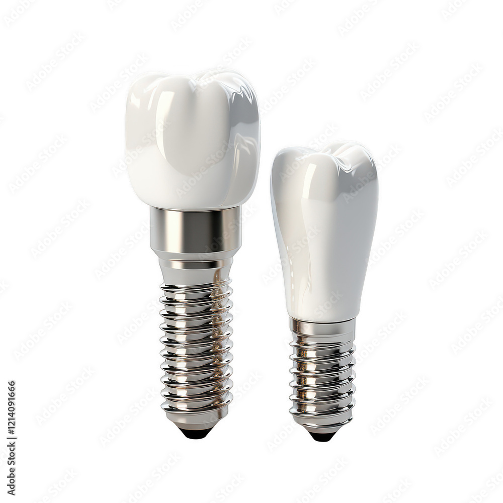 white teeth and dental implant ,isolated on transparent background. white teeth and dental implant ,isolated on transparent background.