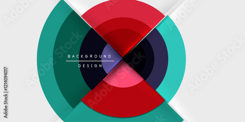 Techno circles and semi circles. Vector Illustration For Wallpaper, Banner, Background, Card, Book Illustration, landing page