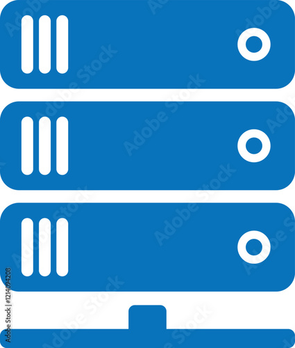 Server Icon, Database Icon, Data Center Icon, Hosting icon, Network Server simple vector illustration